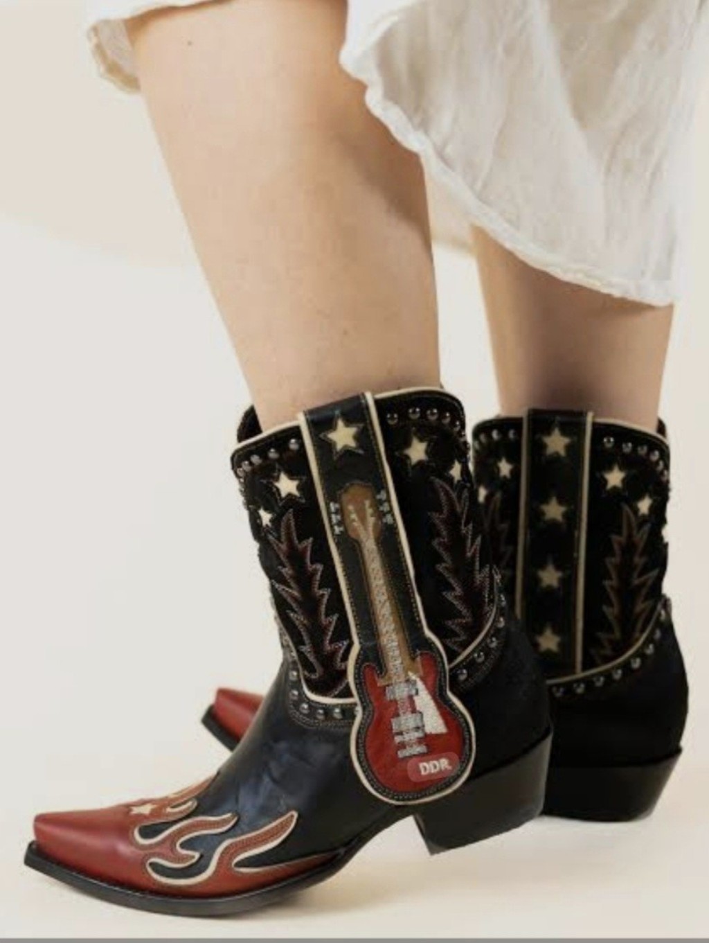 New Double D Ranch By Old Gringo Ring Of Fire Red Flame Cowboy Boots Size 8